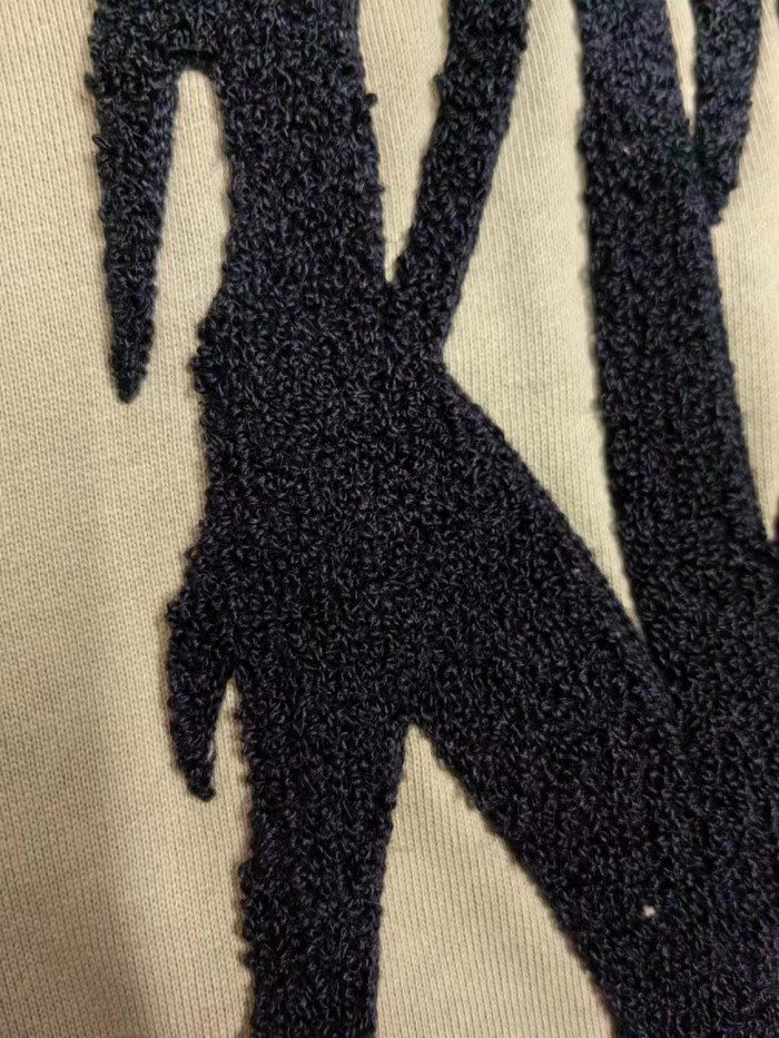Green towel embroidery loose hoodie
