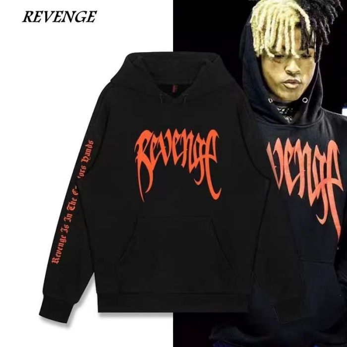 Orange letter print hoodie