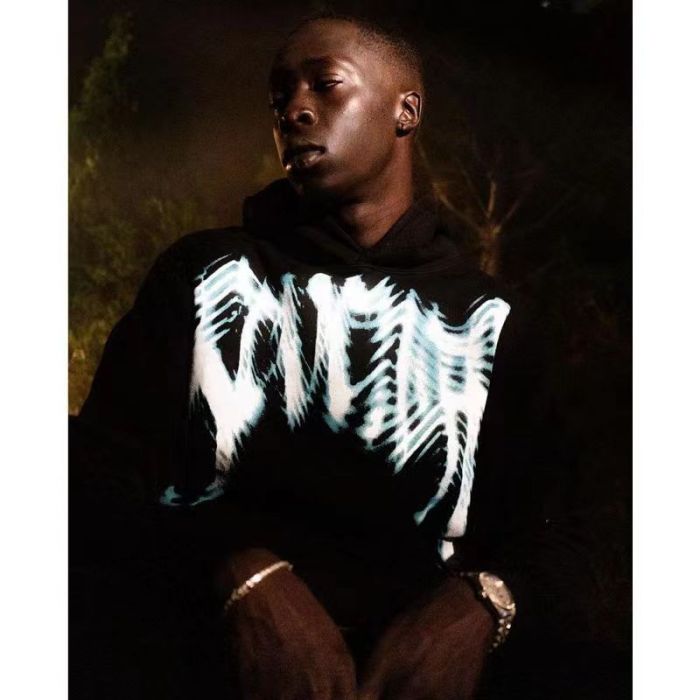 Heavy shadow letter hoodie 2 colors