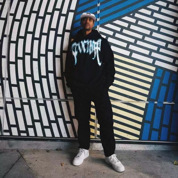 Heavy shadow letter hoodie 2 colors