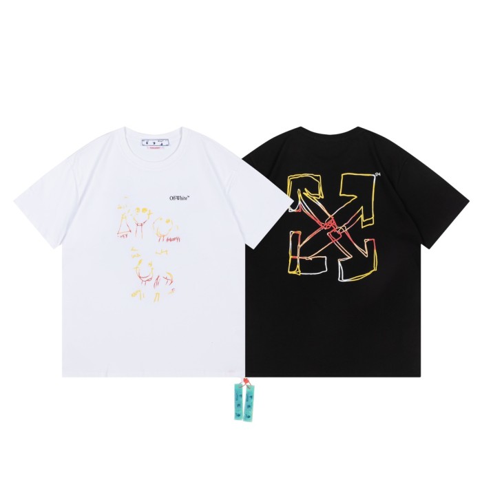 Cartoon villain sketch arrow short-sleeved T-shirt
