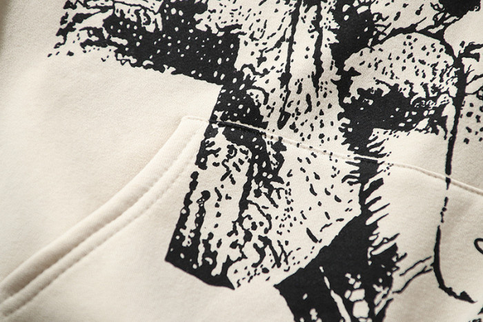 [buy more save more]Crucifix letter skull hoodie