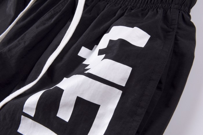 Pixel style large letter beach shorts 3 colors