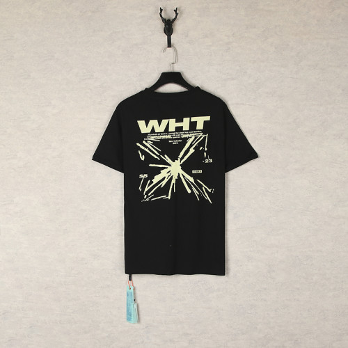 [buy more save more]Chest logo arrow back ink splash short-sleeved T-shirt