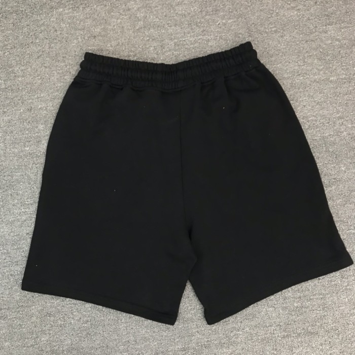 Pixel style letter print 6pm cotton shorts 2 colors