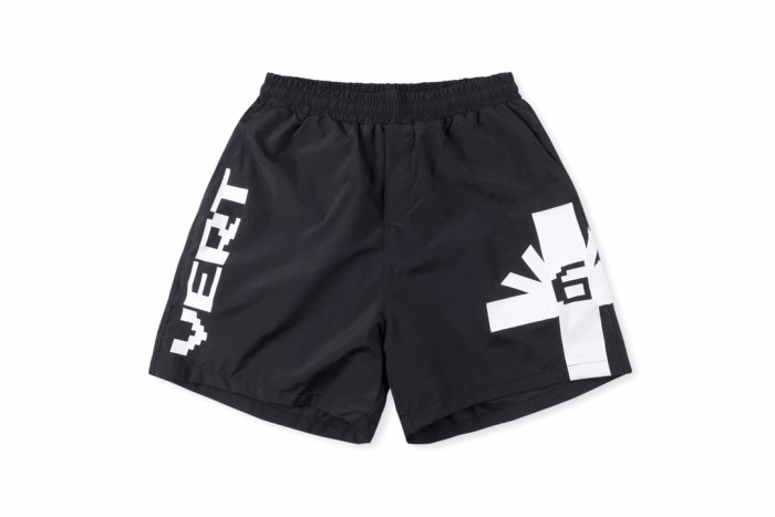 Pixel style letter 6pm beach shorts
