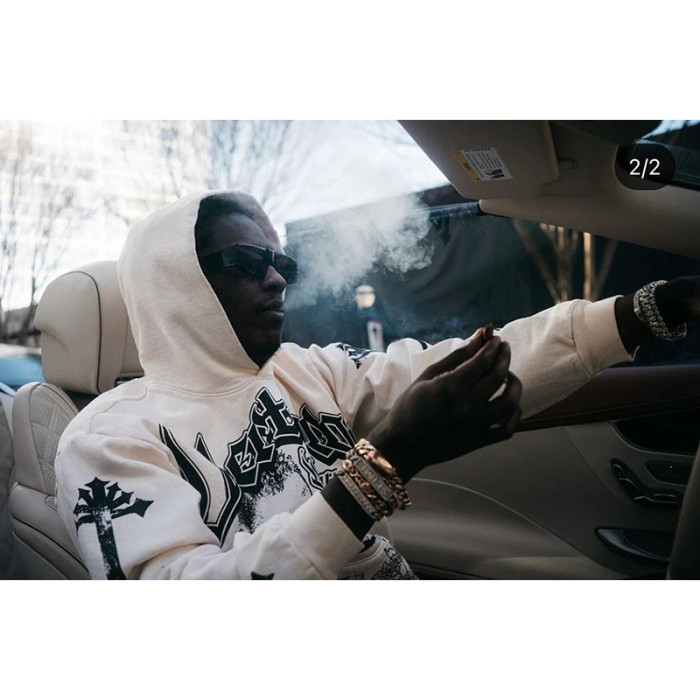 [buy more save more]Crucifix letter skull hoodie