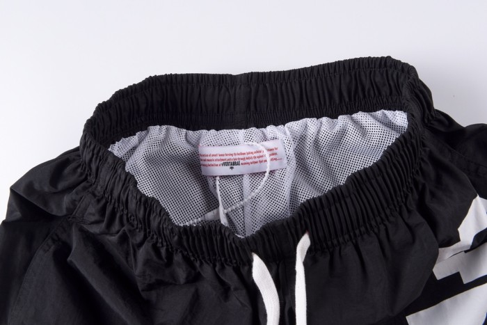 Pixel style large letter beach shorts 3 colors