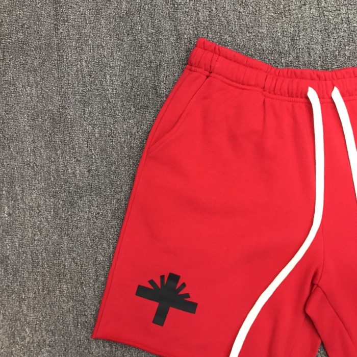 Pixel style large letter print cotton shorts 2 colors
