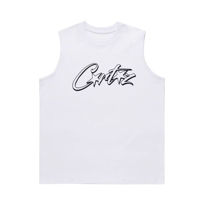 Monogrammed sleeveless vest on the chest 2 colors