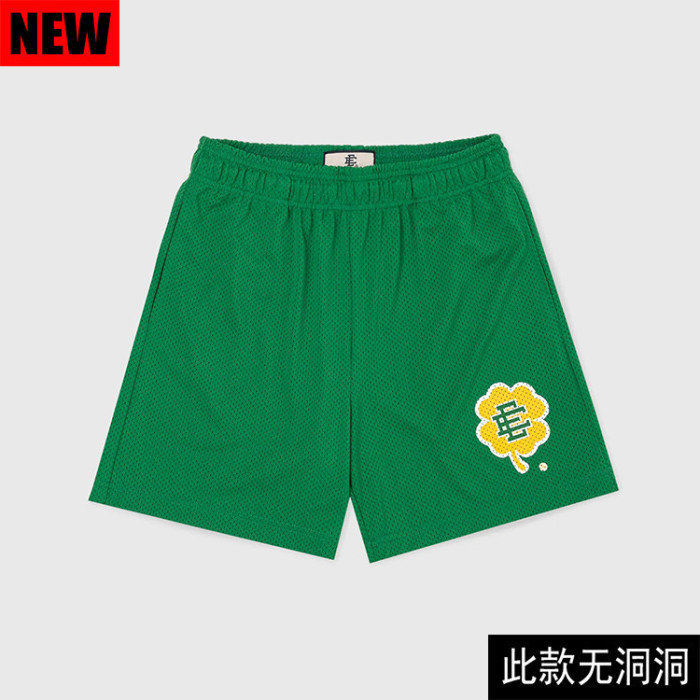 Clover E logo shorts green navy blue
