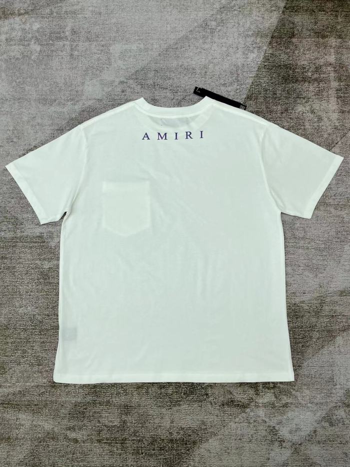 1:1 quality version New pocket purple print tee