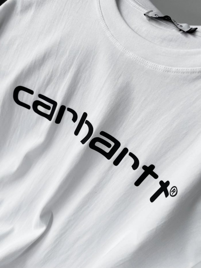 Classic cursive letter print tee 2 colors