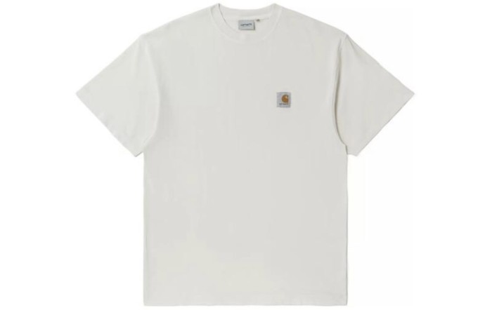 Solid color small logo round neck washed and worn tee 6 colors