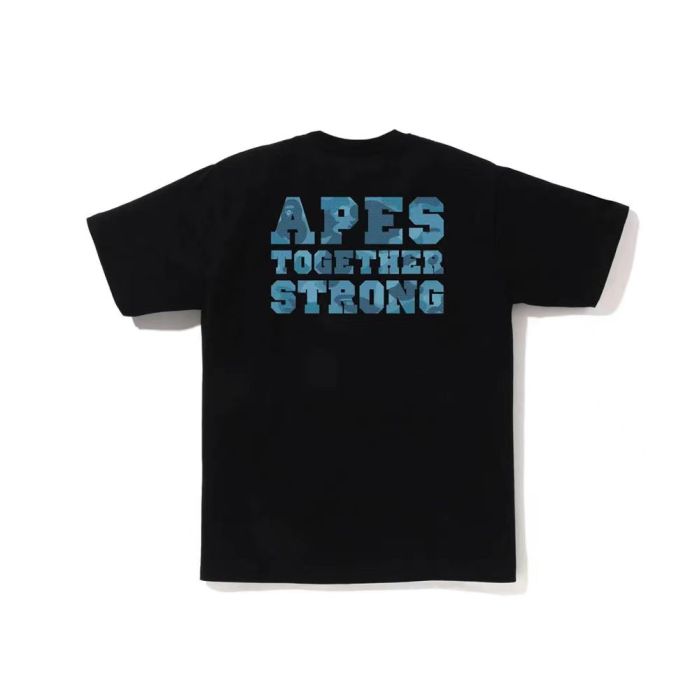 Blue honeycomb camouflage ape head tee 4 colors