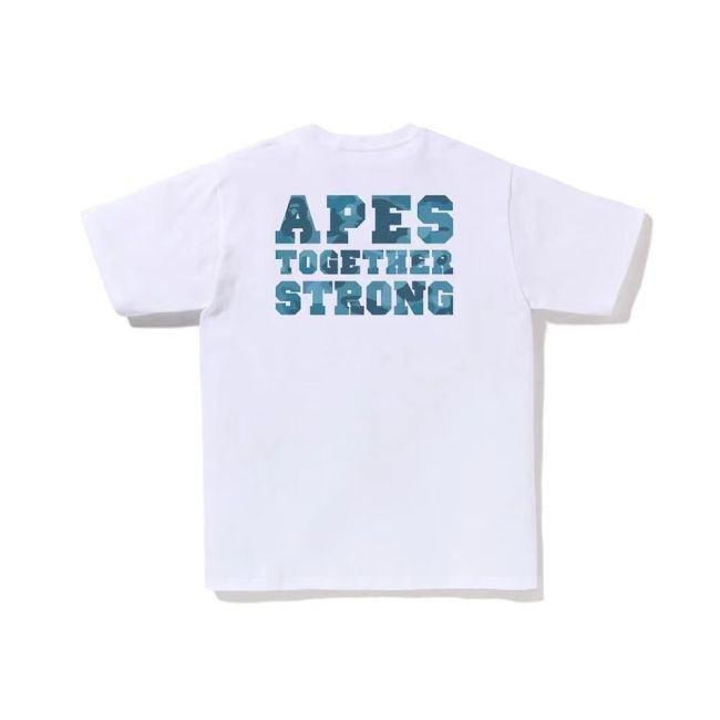 Blue honeycomb camouflage ape head tee 4 colors
