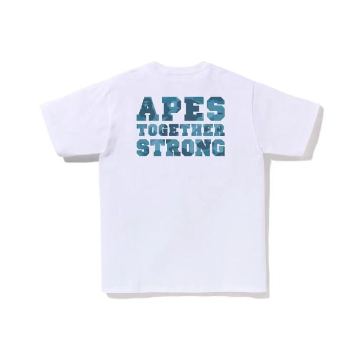 Blue honeycomb camouflage ape head tee 4 colors