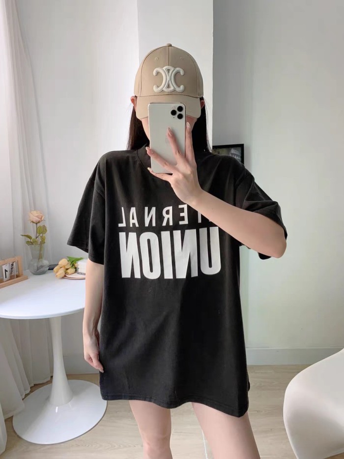 1:1 quality version Prayer for Salvation Print Wash water to do old tee