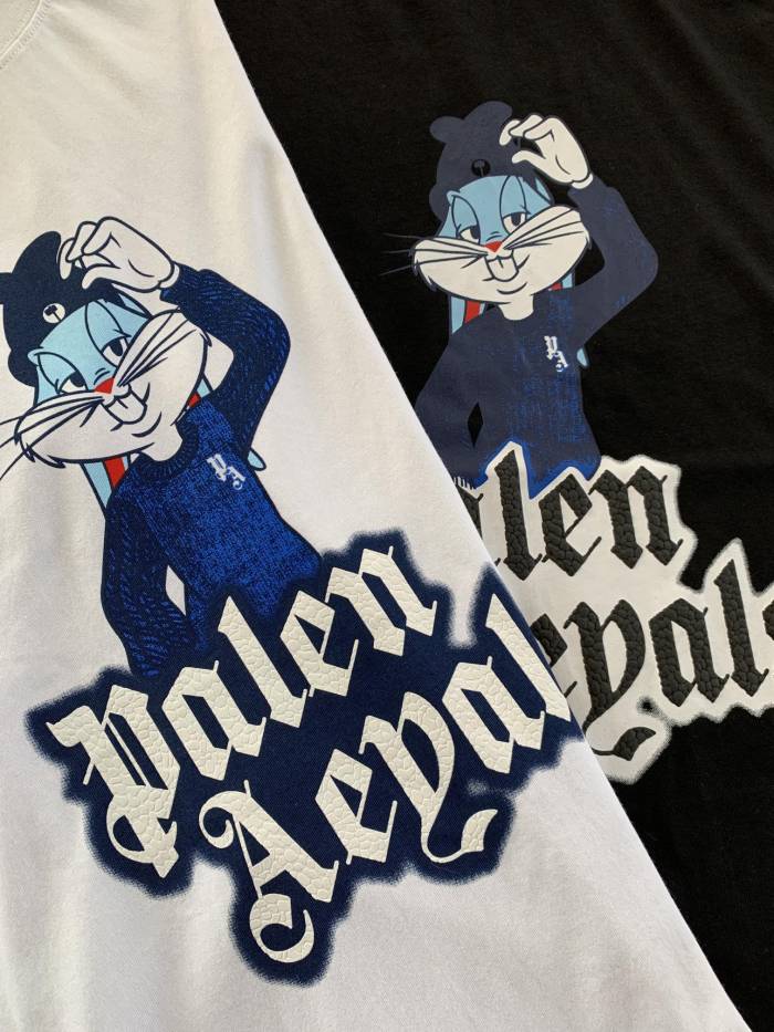 1:1 quality version Cartoon Bugs Bunny letter print tee