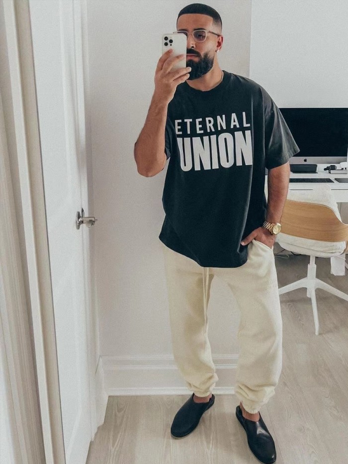 1:1 quality version Prayer for Salvation Print Wash water to do old tee