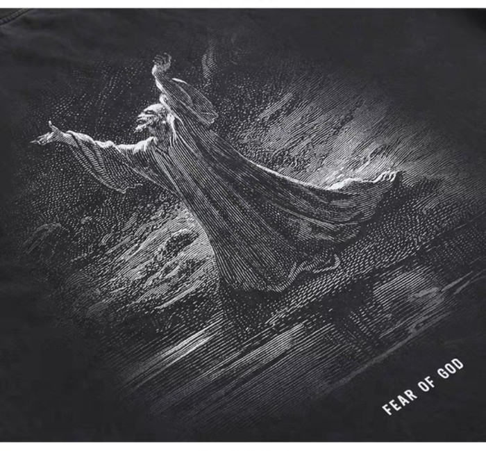 1:1 quality version Prayer for Salvation Print Wash water to do old tee