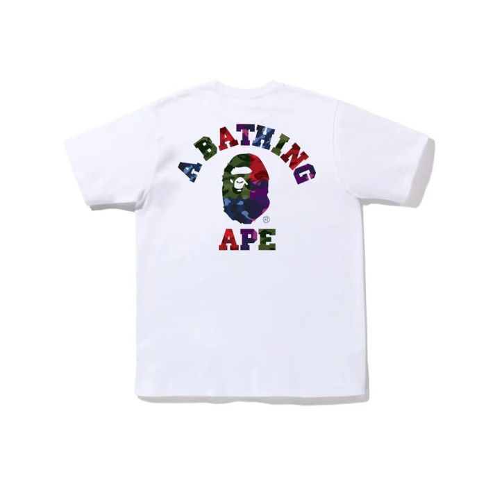 Hip hop ape head colorful letters tee 2 colors