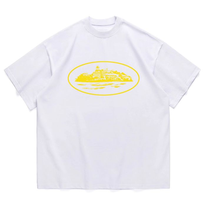 Chest island print loose tee 4 colors