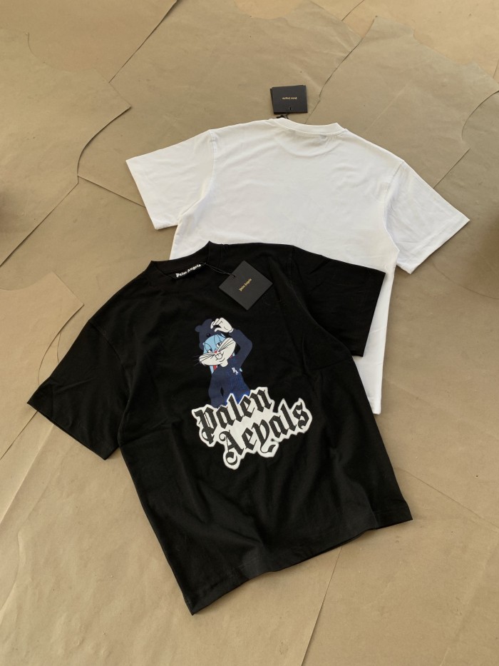1:1 quality version Cartoon Bugs Bunny letter print tee
