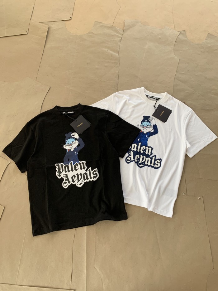 1:1 quality version Cartoon Bugs Bunny letter print tee