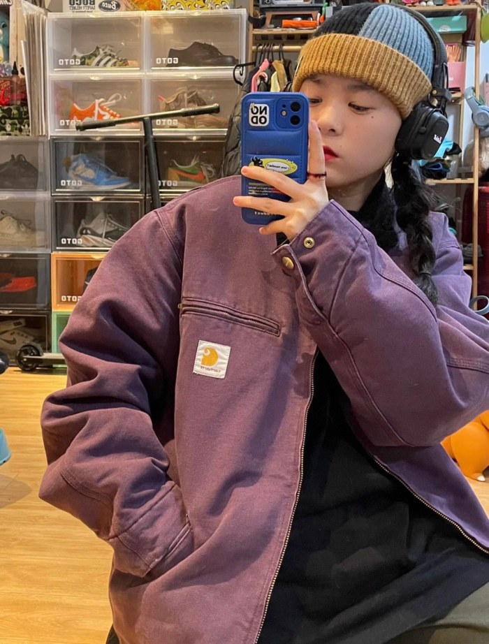 Star Trek Detroit canvas work jacket purple