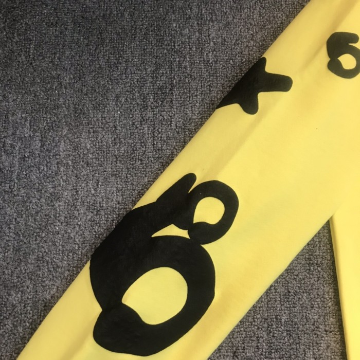 Black letters pentagram yellow hoodie