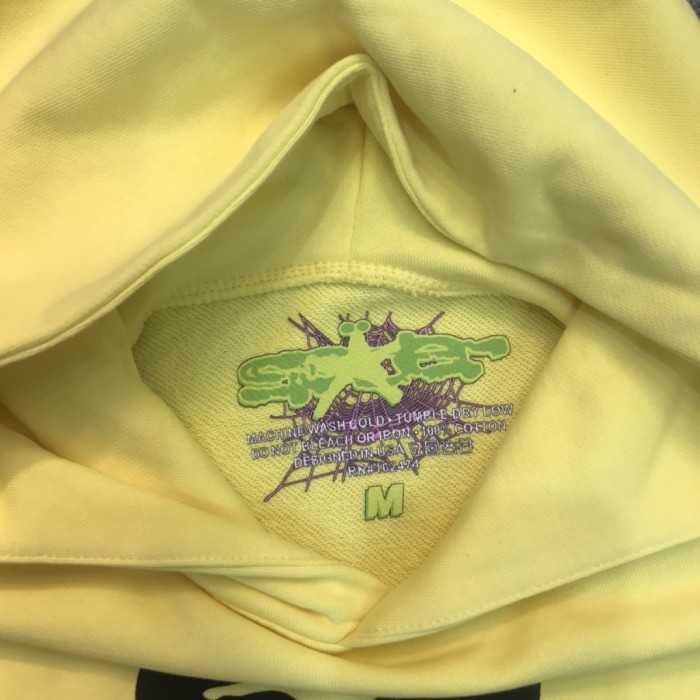 Black letters pentagram yellow hoodie