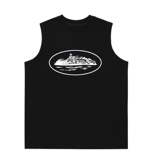 [buy more save more] Island Print Sleeveless Canvas Vest 4 colors