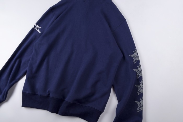 Storm skull foam print double arm letter print hoodie