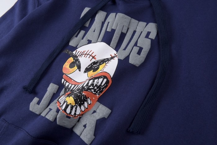 Storm skull foam print double arm letter print hoodie