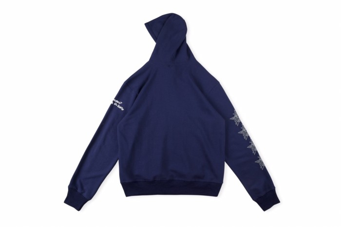 Storm skull foam print double arm letter print hoodie