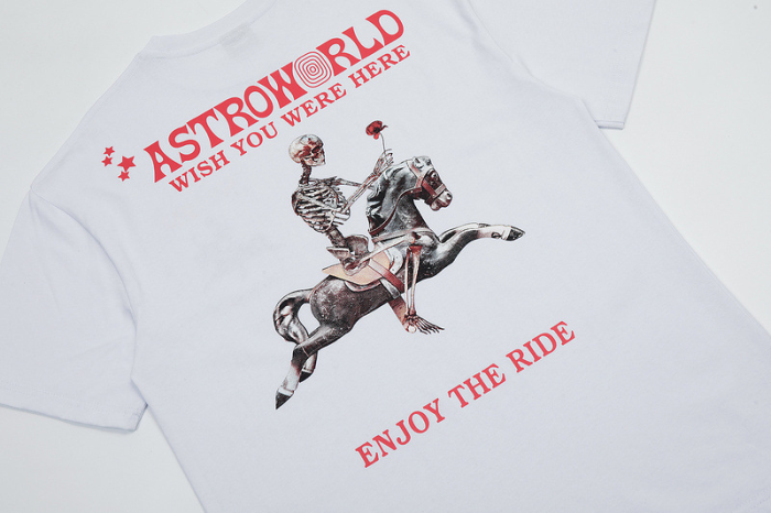 [buy more save more]Skull riding horses print short sleeve 2 colors