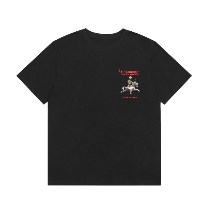 [buy more save more]Skull riding horses print short sleeve 2 colors