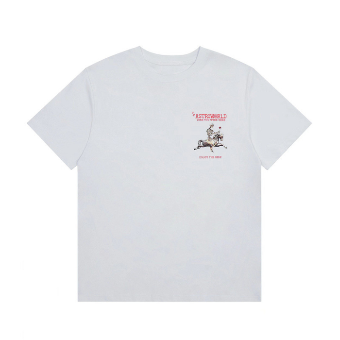 [buy more save more]Skull riding horses print short sleeve 2 colors