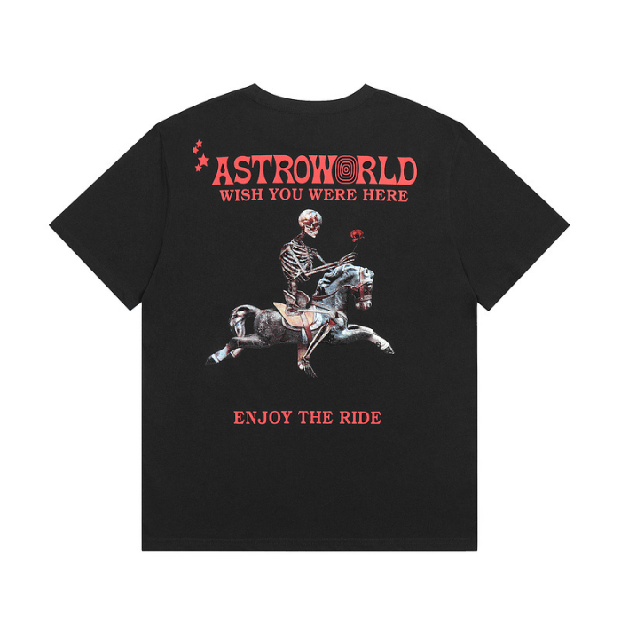 [buy more save more]Skull riding horses print short sleeve 2 colors