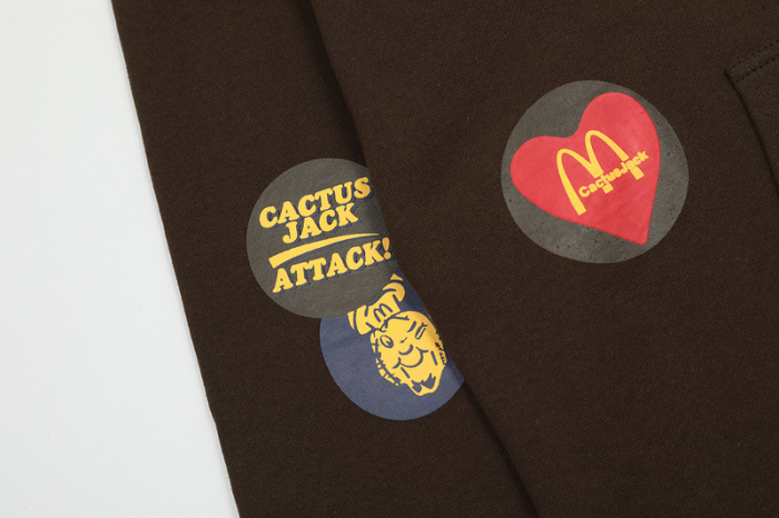 McDonald's co-branded ketchup badge print sweatshirt hoodie
