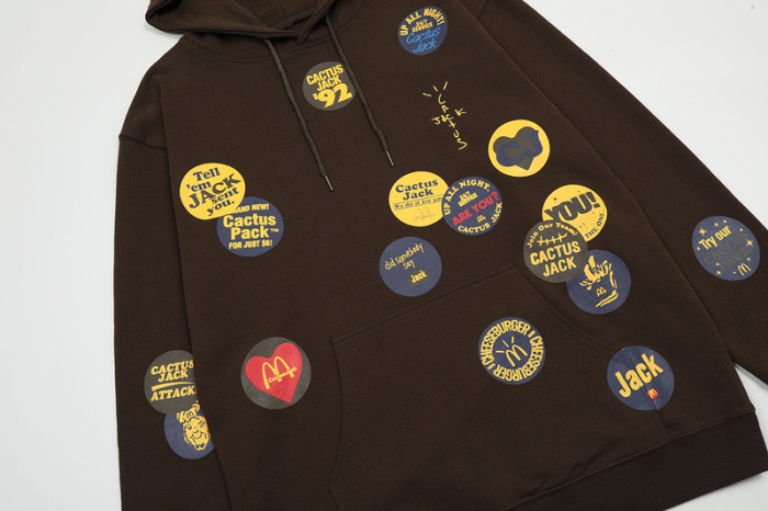 McDonald's co-branded ketchup badge print sweatshirt hoodie