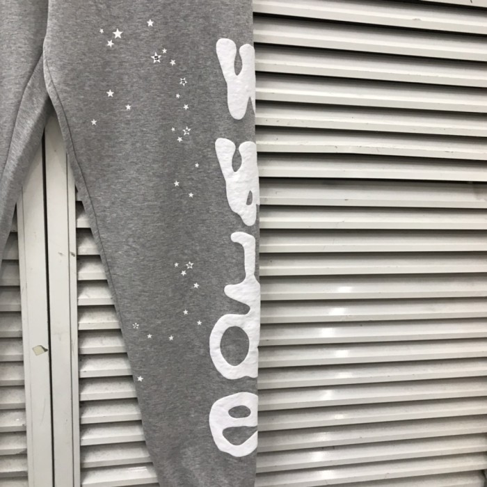 [buy more save more]  Bright white letters combination of Spider-Man vitality foam printed sweatpants