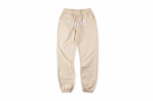 High street red spider web beige and white hair bubble print sweatpants