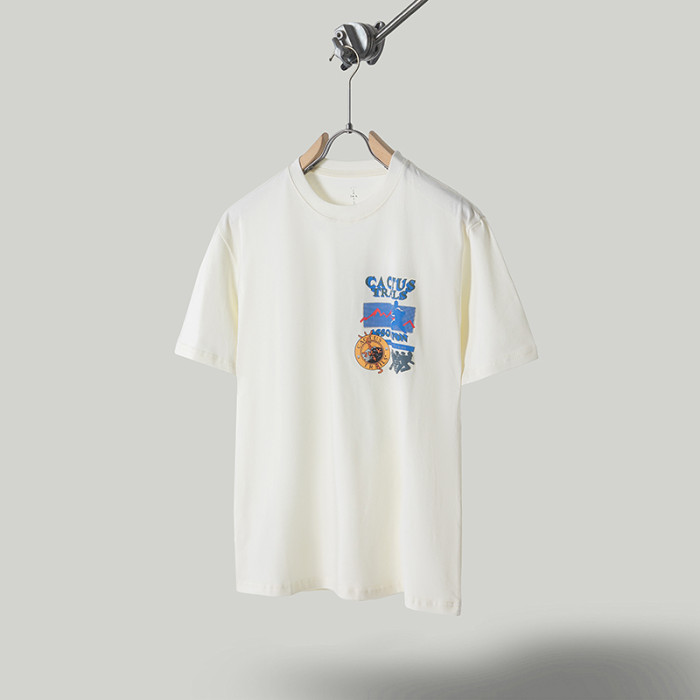 Peripheral cooperation section back foam letter print tee 2 colors