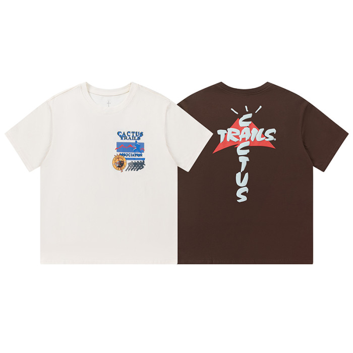 Peripheral cooperation section back foam letter print tee 2 colors