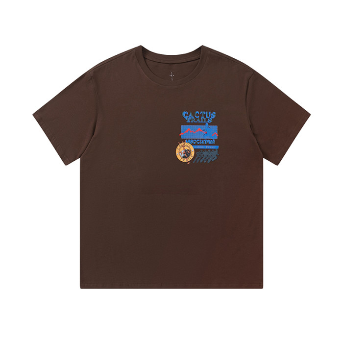 Peripheral cooperation section back foam letter print tee 2 colors