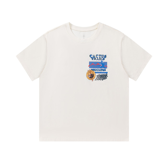 Peripheral cooperation section back foam letter print tee 2 colors