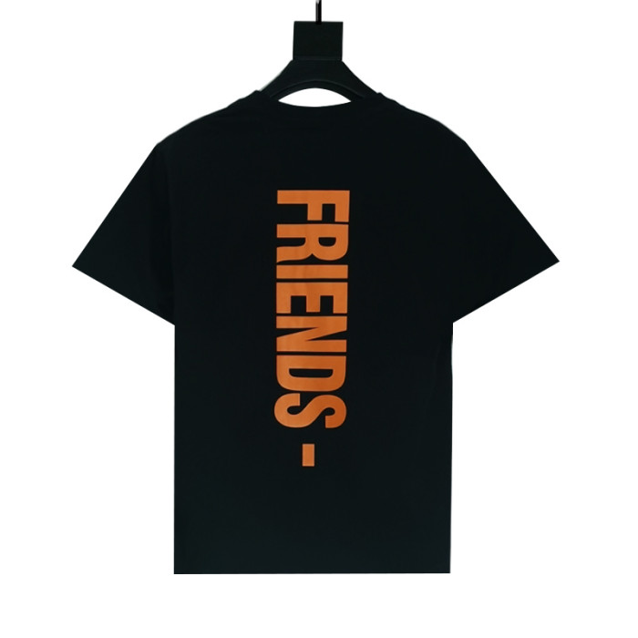 Orange small V buddy print short sleeve tee