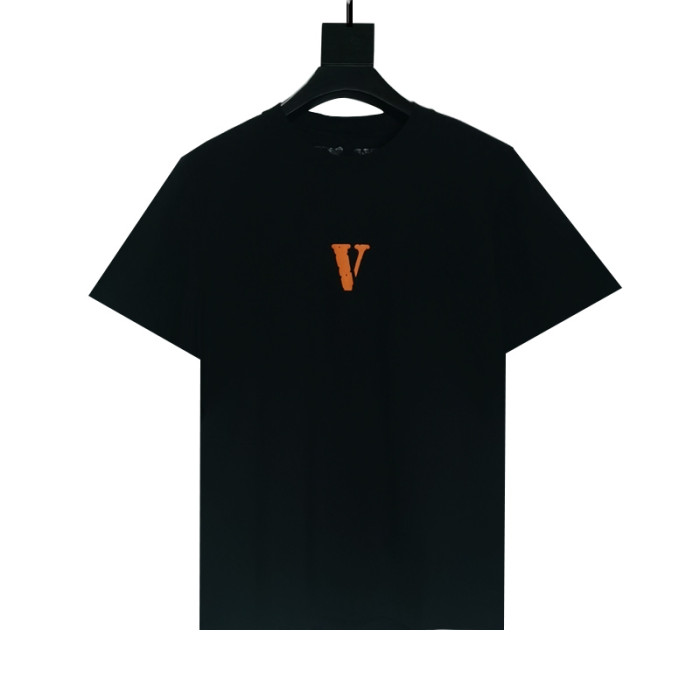 Orange small V buddy print short sleeve tee